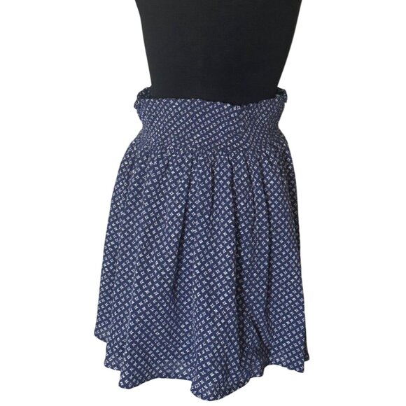 Old Navy Mini Stretch Flare Pull-on Skirt Geometric Print Cotton Junior Size M - Picture 11 of 11